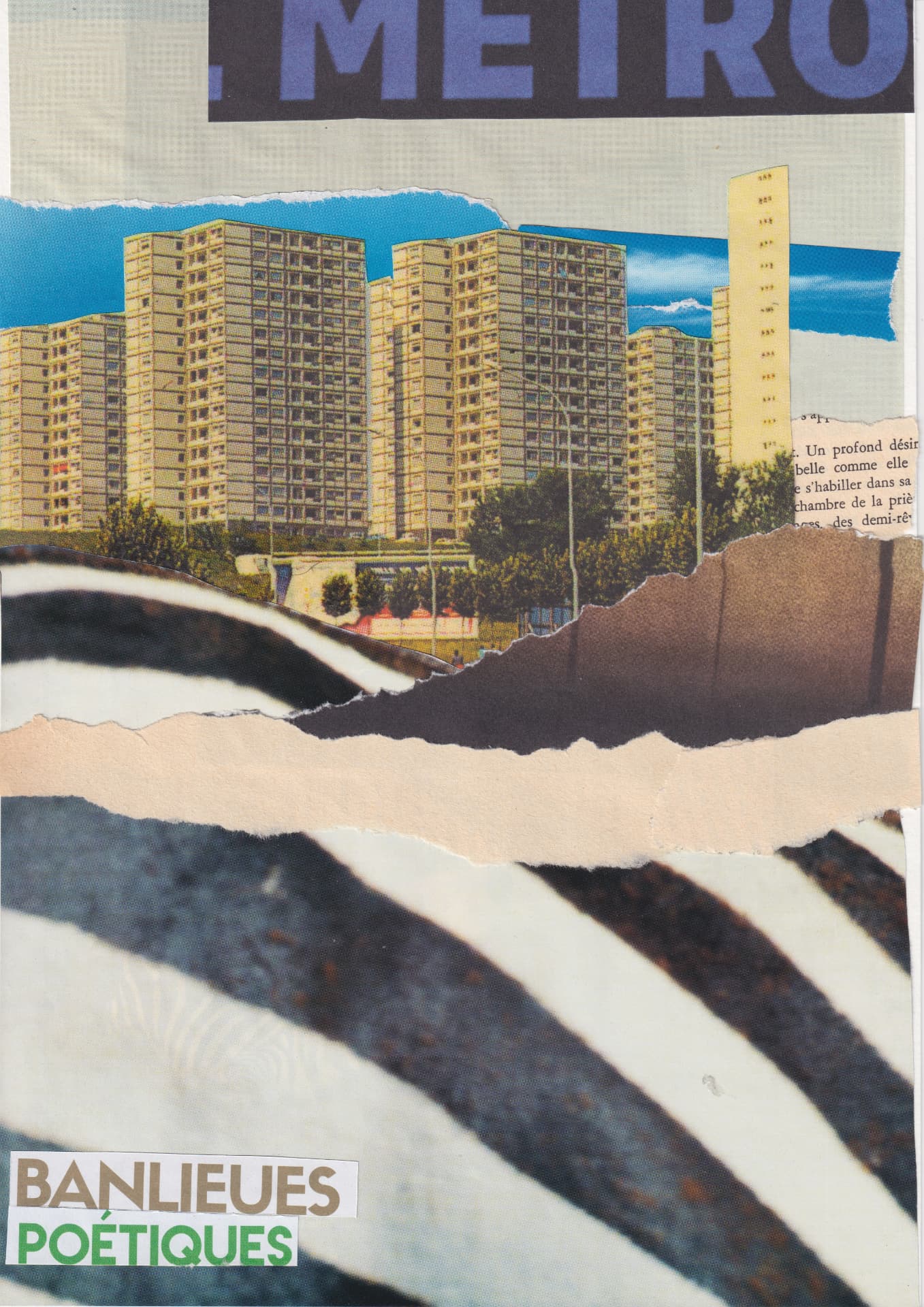 Collage contemporaine — Ali Atakay — Banlieues poétiques — 21 × 29.7 cm — 2026 — ACTA Gallery
