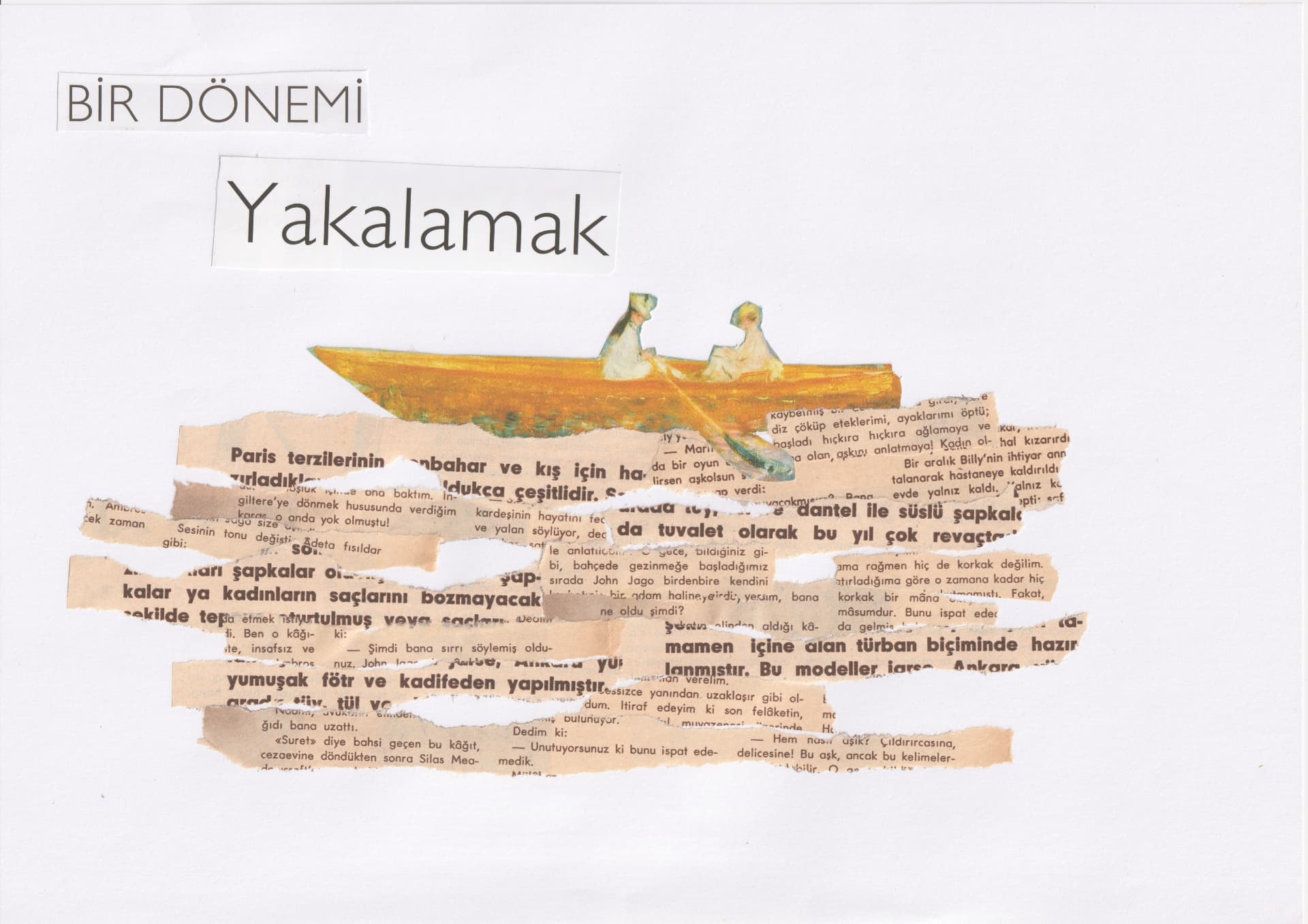 Collage contemporaine — Ali Atakay — Empresyonist Kayık — 21 × 29.7 cm — 2024 — ACTA Gallery