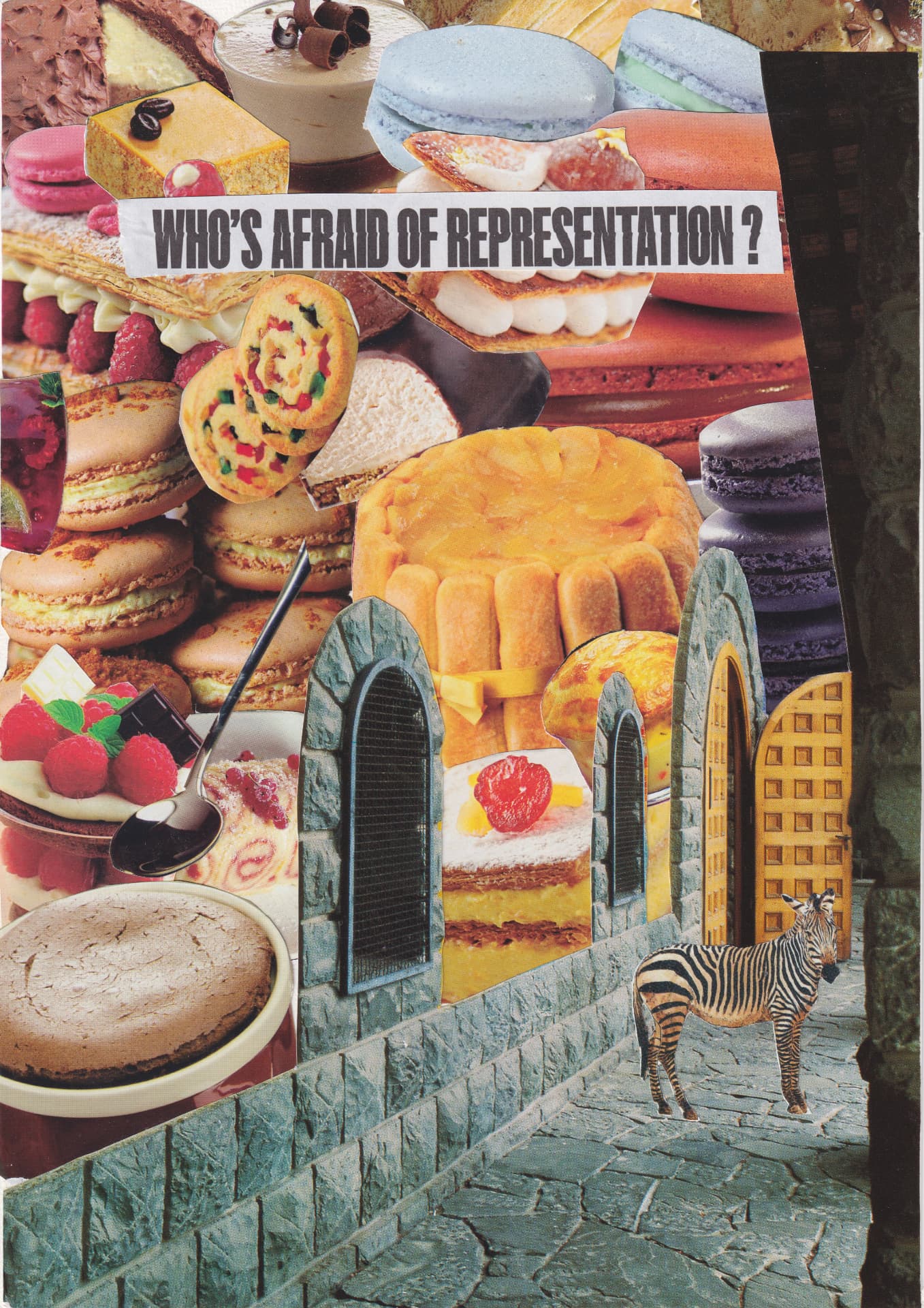 Collage contemporaine — Ali Atakay — Who’s Afraid of Representation ? — 21 × 29.7 cm — 2025 — ACTA Gallery