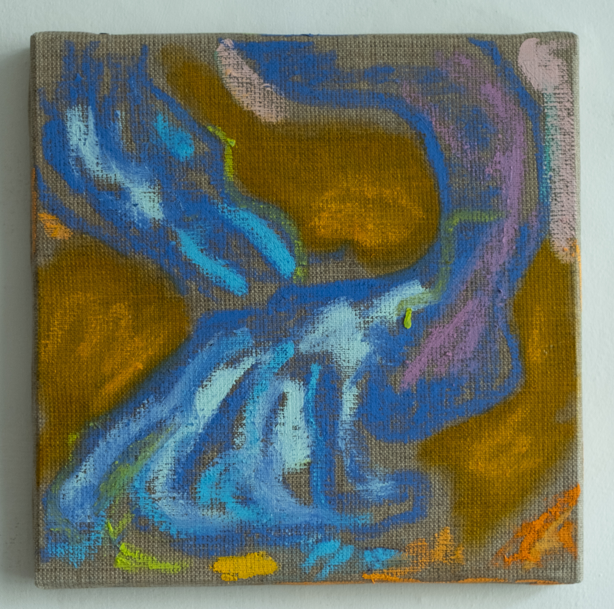 Pastel à l'huile contemporaine — Lilia Houissa — Enchevêtrement 5 — 20 × 20 cm — 2026 — ACTA Gallery