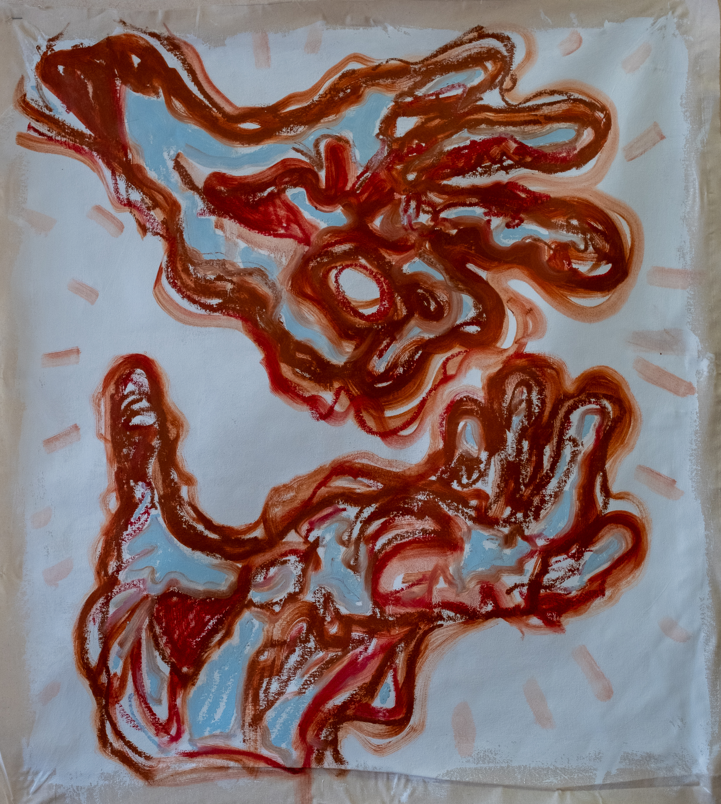 Pastel à l'huile contemporaine — Lilia Houissa — Essai 1 — 82 × 92 cm — 2026 — ACTA Gallery