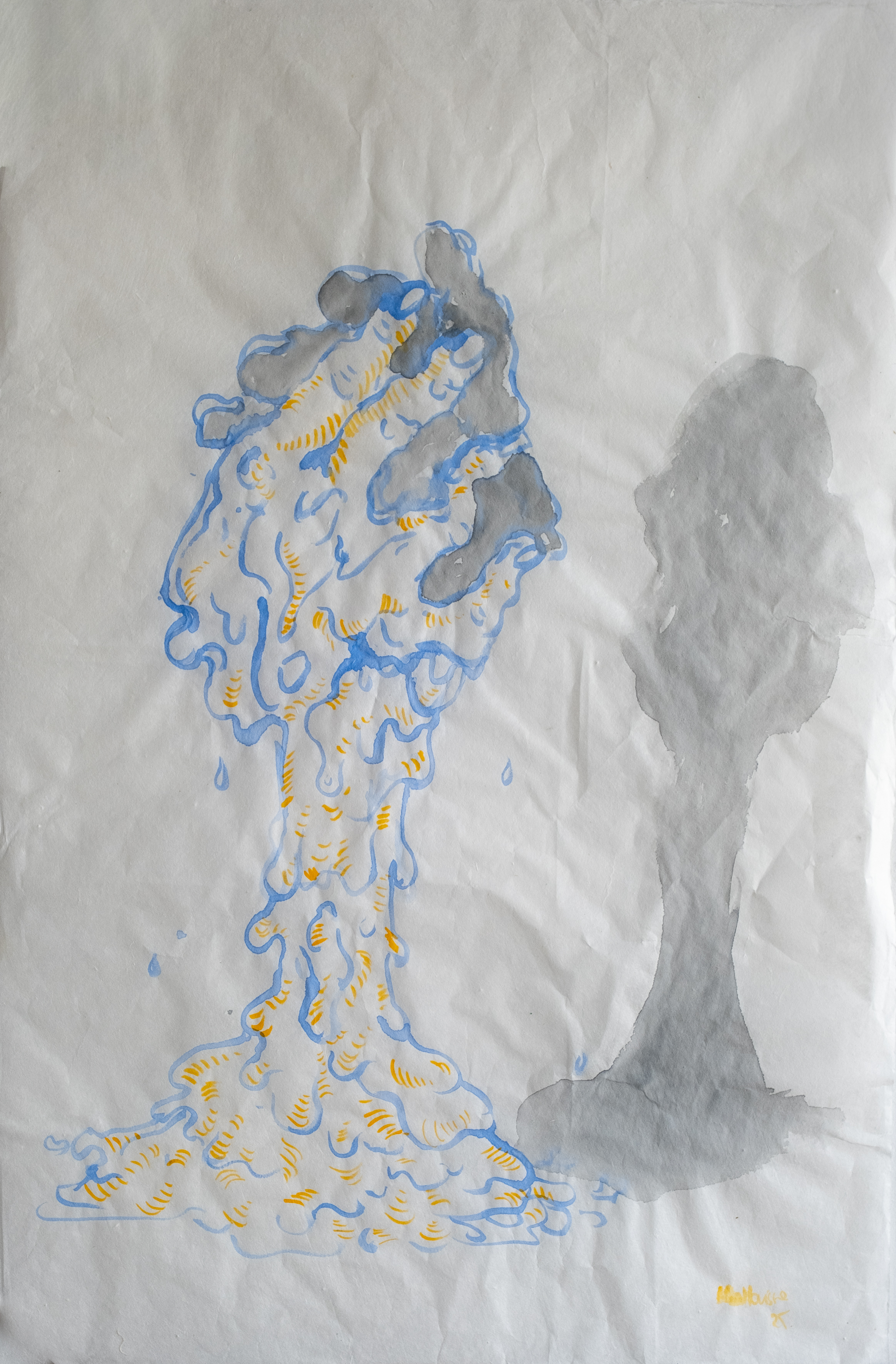 Peinture contemporaine — Lilia Houissa — Mandel 1 — 45 × 70 cm — 2025 — ACTA Gallery