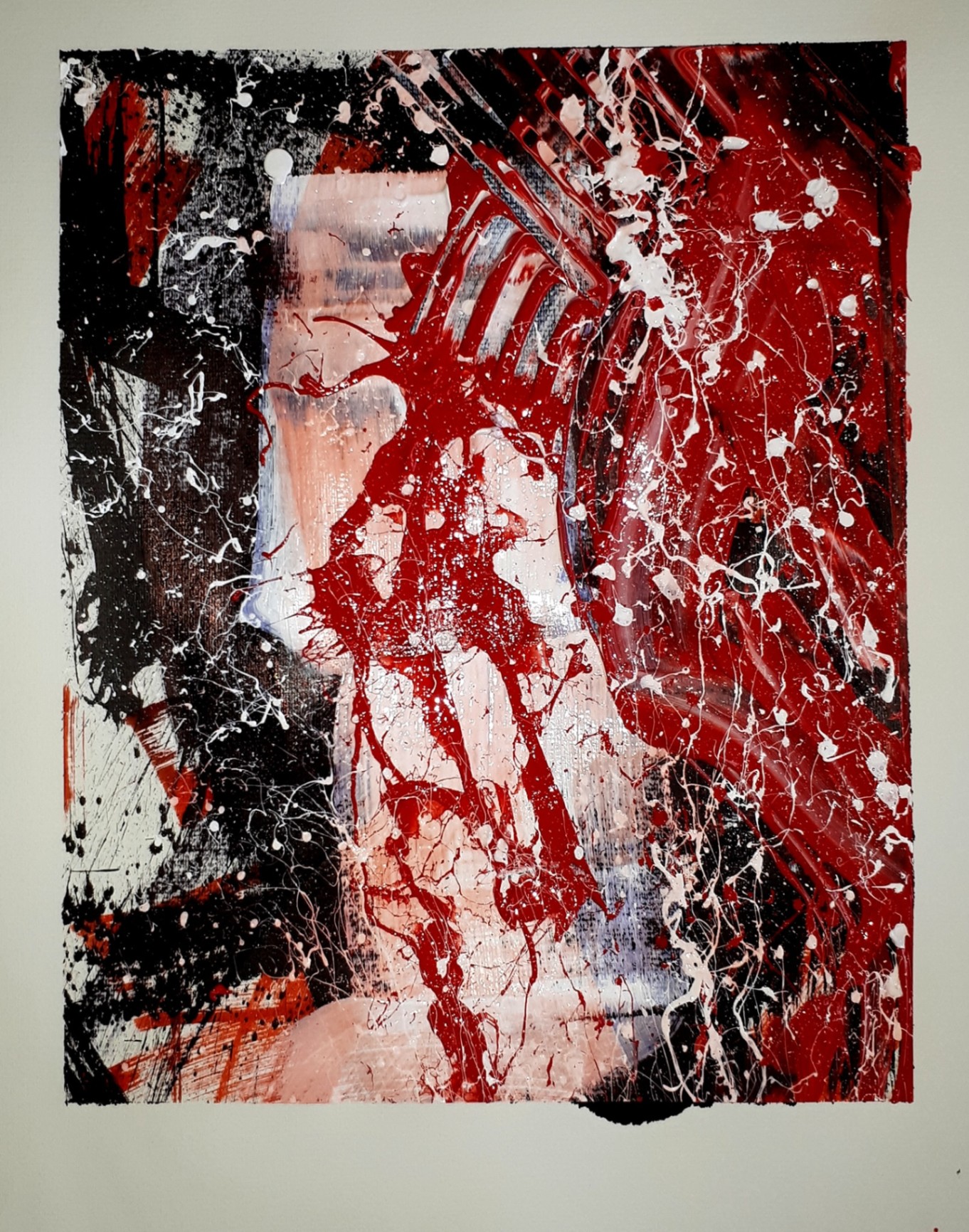 Acrylique sur papier contemporaine — Richard Barkhou — La chute — 2019 — ACTA Gallery